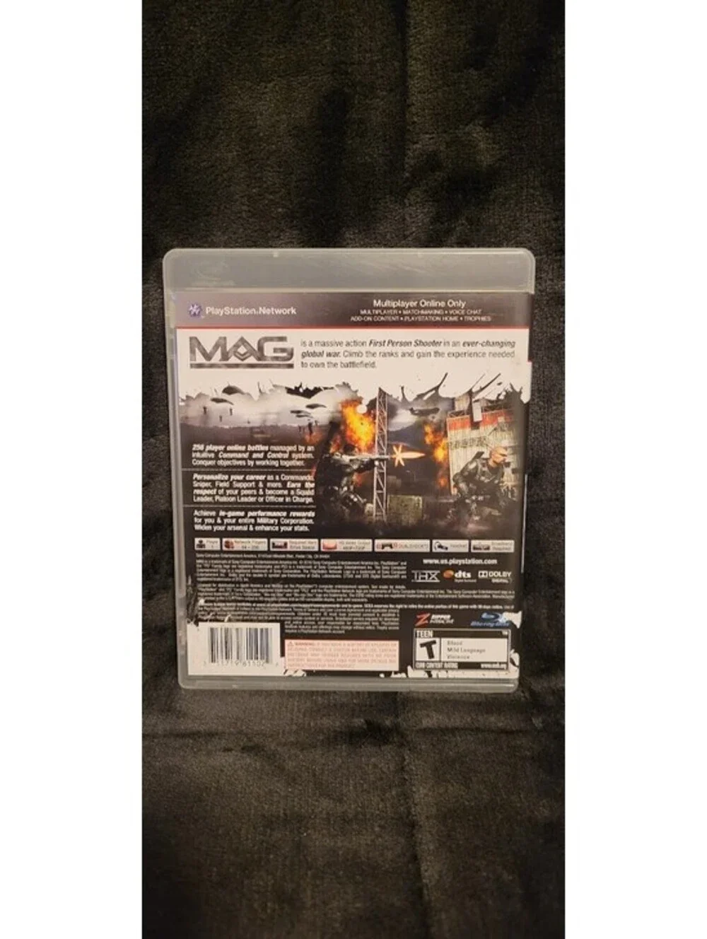 MAG Sony PlayStation 3 PS3 2010 Massive Action Game Online Military Shooter
